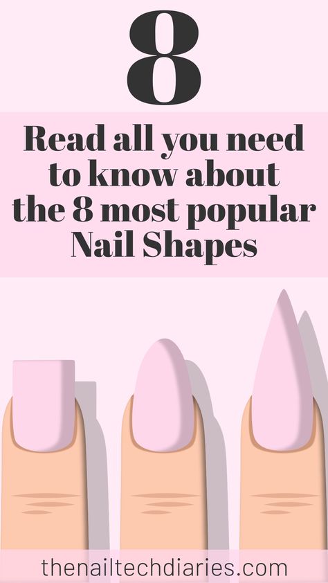 Choosing to go with a stiletto, almond, coffin, tapered square, squoval, square, oval, round. are the building blocks for any nail design. The size of your hands and nails, the length you want your nails to be, and your nails’ condition will all influence what shape of nails you should choose. Some external factors like the type of job you do or your day-to-day activities should also be considered when choosing your nail shape. Angled Square Nails, Nail Shapes Oval Vs Round, Tapered Square Vs Square Nails, Squoval Nail Designs Ideas, Square Vs Coffin, Almond Vs Coffin, Coffin Vs Almond Nails, Almond Vs Stiletto Nails, Ballerina Vs Coffin