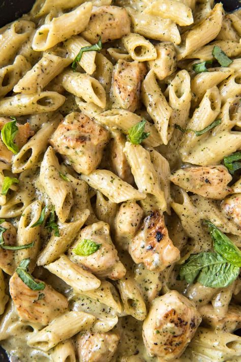 Creamy Chicken Pesto Pasta, Pesto Pasta Recipes Chicken, Pasta And Chicken, Chicken Pesto Pasta, Creamy Pesto Chicken Pasta, Creamy Pesto Sauce, Pesto Pasta Recipes, Chicken Pesto, Creamy Pesto