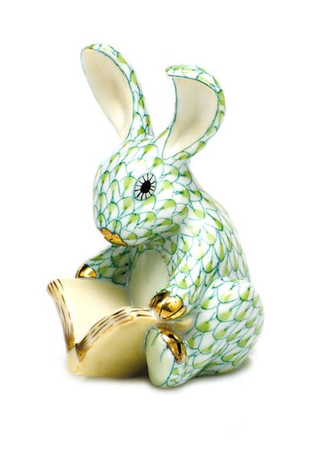 Herend Storybook Bunny Chinese Rabbit, Cool Collections, White Raspberry, Herend Figurines, Rabbit Figurine, Bunny Figurine, Bunny Art, Candle Holder Decor, Fish Scale