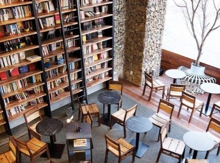 15 Beautiful Book Cafes Around The World | BOOKGLOW Cafe Seoul, Cafe In Seoul, Bookshop Café, Seoul Cafe, Library Cafe, Bookstore Cafe, Coffee Book, Cafe Concept, Coffee Shop Ideas