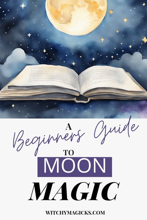 Transform your life with the power of Moon Magic! Our guide demystifies the ancient practice of working with lunar energies, offering insights into rituals, tools, and special lunar events. Embrace the magic of the moon and embark on a journey of spiritual growth and manifestation. #SpiritualGrowth #Manifestation #MoonMagicJourney Witchy Inspiration, New Moon Magic, Magic Practice, Magic Library, Mythology Creatures, Lunar Magic, Moon Magick, Spells For Beginners, Moon Reading