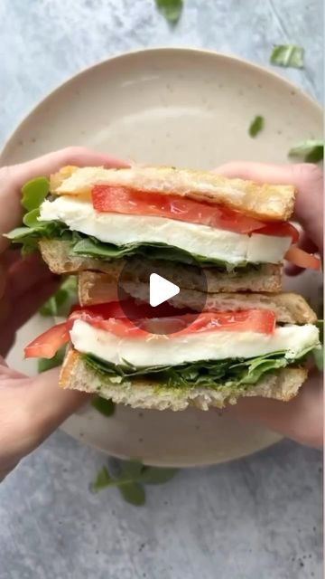 Mediterranean taste | Recipes | Plan 🌷 on Instagram: "Caprese Sandwich ✨😋🥪

▢ toasted sourdough
▢ pesto
▢ sliced tomato
▢ fresh mozzarella
▢ basil
▢ arugula

 Cre by @veggininthecity 

#mediterraneandietplan #mediterraneandiet
#mediterraneanfood #keto #glutenfree #healthyfood #weightlosss #foodwweightloss #greekfood #lunch #mediterraneandiet" Caprese Sandwich, Mediterranean Diet Plan, Sliced Tomato, Food Tasting, Fresh Mozzarella, Arugula, Greek Recipes, Mediterranean Recipes, Basil