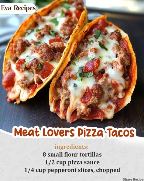 Beef Pepperoni, Taco Pizza Recipes, Mexican Pizza Recipe, Steak Casserole, Pizza Tacos, Meat Lovers Pizza, Crispy Tacos, Okra Recipes, Pizza Taco