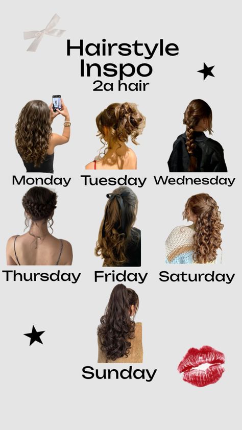 2a hairstyle ideas 💋 #curlyhairinspo #hairstyles #wavyhair #hair Hairstyles 2b Hair, Wavy Hairstyles For Work, 2a Hair Styles, Hairstyles For 2a Hair, 2b Hair Styles, 2a Hair Routine, Hairstyles For 2b Hair, 2a Hairstyles, 2b Hairstyles