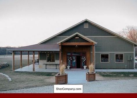 Pull Barn House, Barn House Exterior, Morton Building Homes, Steel Building Homes, Metal Building Designs, Metal Barn Homes, Metal Building Home, Barn Living, Pole Barn House Plans