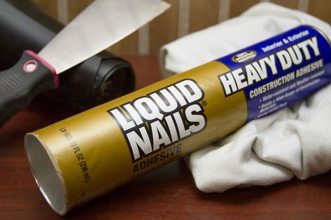 Liquid Nails manufactures a line of heavy-duty construction adhesives. The products can bind and seal a variety of surface types and materials and are used in everything from crafts to home improvement projects. The adhesive itself quickly hardens, becoming difficult to remove. Before you spend... Construction Nails, Home Improvement Loans, Lighter Fluid, Liquid Nails, Nail Remover, Popular Nail Designs, Laminate Countertops, Construction Adhesive, Spray Adhesive