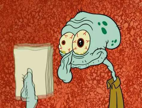 27 Squidward Faces Every College Student Will Recognize  | When you hand in a paper the second it’s due. Squidward Art, Funny Spongebob, Funny Spongebob Memes, Squidward Tentacles, Nursing School Humor, Nursing Humor, Spongebob Funny, Nursing Memes, College Kids