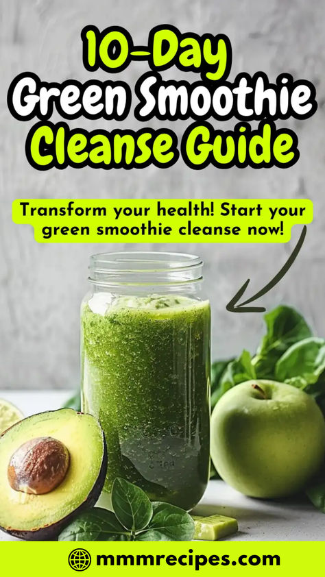 Here’s your ultimate guide to the 10-day green smoothie cleanse! This comprehensive guide includes everything you need to know to successfully complete the cleanse and achieve your health goals. From tips and tricks to detailed recipes, we’ve got you covered. Save this pin and get started on your cleanse journey! 7 Day Smoothie Cleanse, 10day Green Smoothie Cleanse, Best Green Juice Recipe, Smoothie Cleanse Recipes, 10 Day Cleanse, 10 Day Green Smoothie, Green Juice Smoothie, Green Juices, Green Smoothie Cleanse