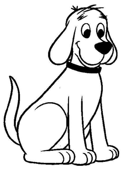 Clifford the Big Red Dog Coloring Pages Dog Pictures To Color, Dog Coloring Book, Clifford The Big Red Dog, Zestaw Ikon, Puppy Coloring Pages, Best Coloring Pages, Dog Coloring Page, Flower Colors, Cat Coloring Page