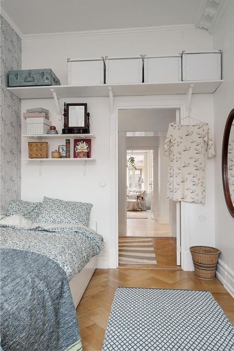 Small Room Storage, Small House Storage, Bedroom Scandinavian, Small Bedroom Storage, Storage Solutions Bedroom, Maximize Small Space, Apartment Storage, Small Space Bedroom, Creative Storage Solutions