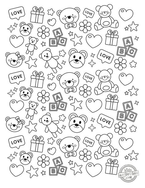 Teddy Bear Picnic Coloring Pages, Cutest Doodles, Teddy Doodle, Bear Doodles, Teddy Bear Doodle, Tiny Tattoo Designs, Teddy Bear Template, Doodle Coloring Page, Bear Doodle