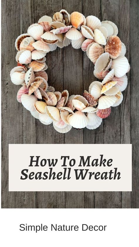 Seaside Wreath, Seashell Wreaths, Shell Craft Ideas, Sea Bedrooms, Oyster Shells Decor, Shell Mirrors, Seashell Ideas, Sea Shells Diy, Beach Christmas Decorations