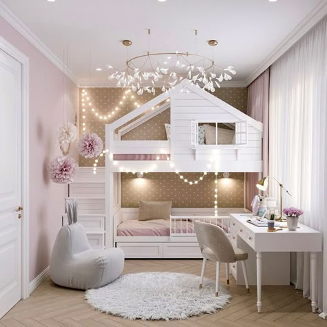 Luxury Kids Bedroom, Girls Bedroom Makeover, Kids Room Interior Design, Kids Bedroom Inspiration, Kids Bedroom Designs, Kids Interior Room, Girl Bedroom Designs, Toddler Bedrooms, Bed In Closet