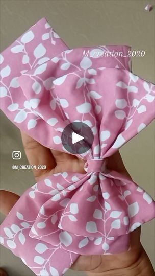 Fabric Bows Diy, Bow Stitching, Fabric Bow Tutorial, Clove Hitch Knot, Girls Hair Bows Diy, Bow Fabric, Bow Diy, Hair Bow Tutorial, Fabric Hair Bows