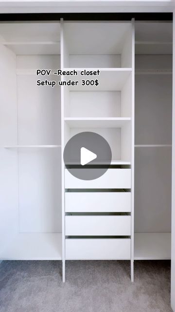 Divya Koundinya on Instagram: "Reach closet makeover with @ikeausa Aurdal closet system —- comment shop for the link  Also full video is on my youtube channel  #ree #reelsinstagram #reelsvideo #reelitfeelit #reelsviral #home #closet #closetmakeover #homedesign #homedecoration #homeinspiration #closetorganization #organization #organizer" Donation Closet Organization, Cheap Closet Makeover Diy, Mobile Home Closet Remodel, Bedroom Closet Makeover Diy, Bedroom Into Closet Ideas, Reach In Closet Makeover, Reach In Closet Organization, Reach In Closet Ideas, Bedroom Into Closet