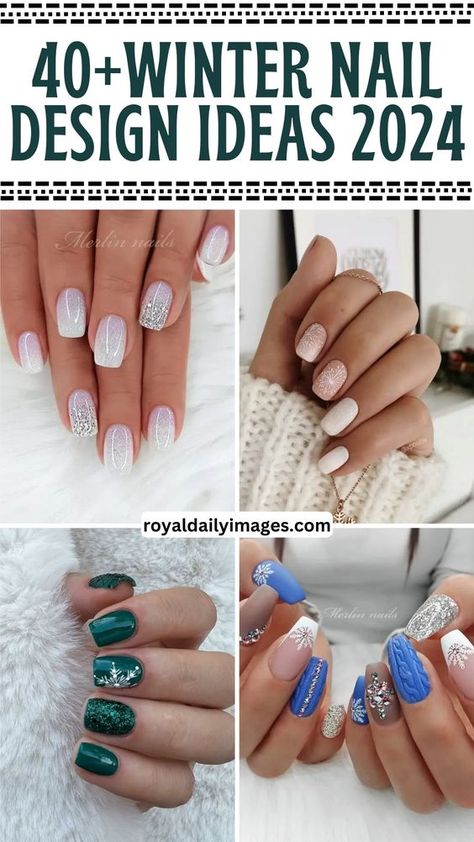 Dive into the world of Winter Nail Designs 2024! Discover the hottest trends for your seasonal manicures with 40 stunning ideas that blend chic and coziness. From frosty blues to warm burgundies, explore the perfect shades to elevate your winter nail game. Get ready to nail the season with style! Winter Nail Designs To Try This Year, Nails For 2024 Winter, Nail Trend 2024 Winter, Winter Nails January 2024, Nail Designs For Winter 2024, Manicure Winter 2024, Acrylic Nail Designs January 2024, 2024 Winter Nails Trend, 3 Color Nails Design