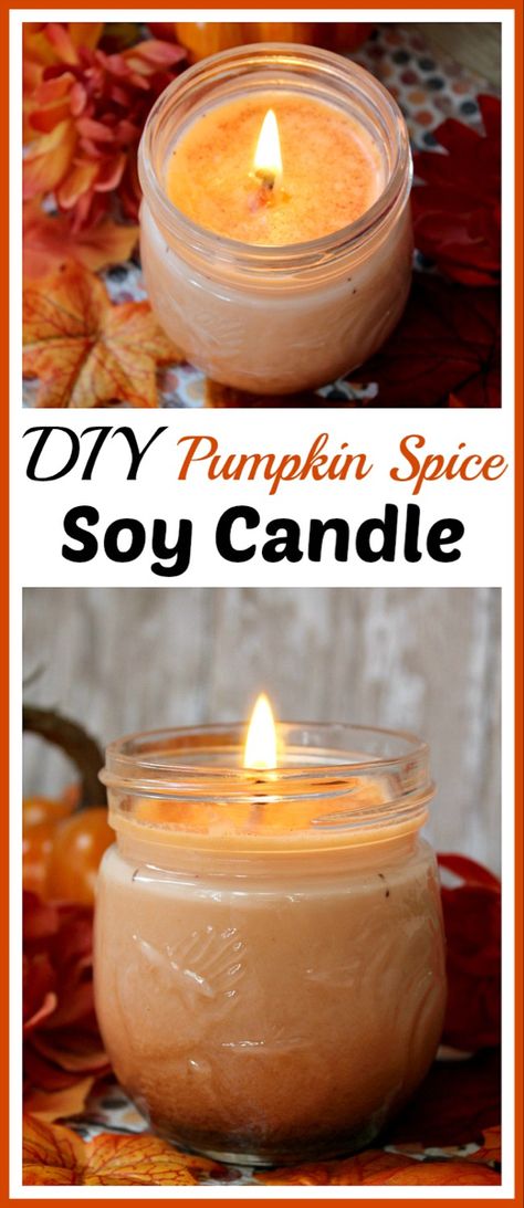 Fall Scents Diy, Diy Pumpkin Spice, Diy Candles Easy, Homemade Scented Candles, Pumpkin Spice Candle, Soya Mumu, Making Candles Diy, Fall Candle Scents, Diy Candles Scented