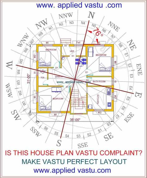 Vastu Plan, House Vastu, South Facing House, West Facing House, North Facing House, Vastu House, Indian House Plans, 2 Bedroom House Plans, Indian House