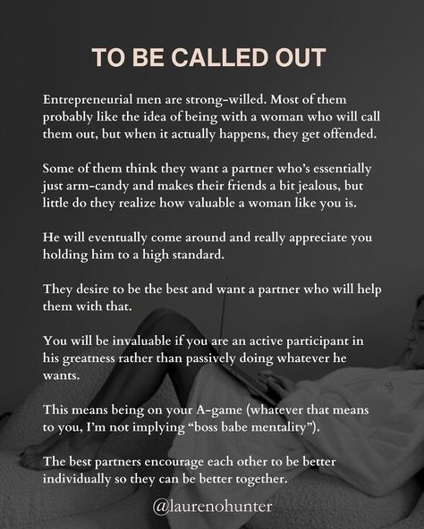 At the end of the day we want a partner who inspires us to be the person we ultimately want to be. So the question is: Who do you want to be? Comment DIVINE to join the @quietly.becoming and be a part of a community of rare women who are learning how to embody all these qualities 💘 High Value Woman, Successful Relationships, Confidence Building, The Question, Relationship Tips, Arm Candy, Relationship Advice, Personal Growth, Self Love