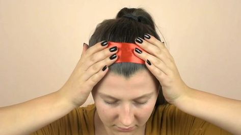 How To Wear Cloth Headbands, Keep Headbands In Place, How To Make A Headband Stay In Place, How To Keep Headbands In Place, How To Keep A Headband From Slipping Off, How To Keep Headbands From Slipping, Cute Ways To Wear Headbands, Hairbands Hairstyle, How To Wear A Headband