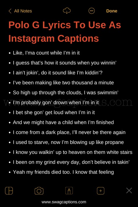 Rapper Quotes For Instagram, Basketball Ig Captions, Polo G Lyrics Quotes, Future Lyrics Captions, Rapper Captions For Instagram, Polo G Quotes, Rap Lyrics For Instagram Captions, Polo G Lyrics, Lyrical Captions