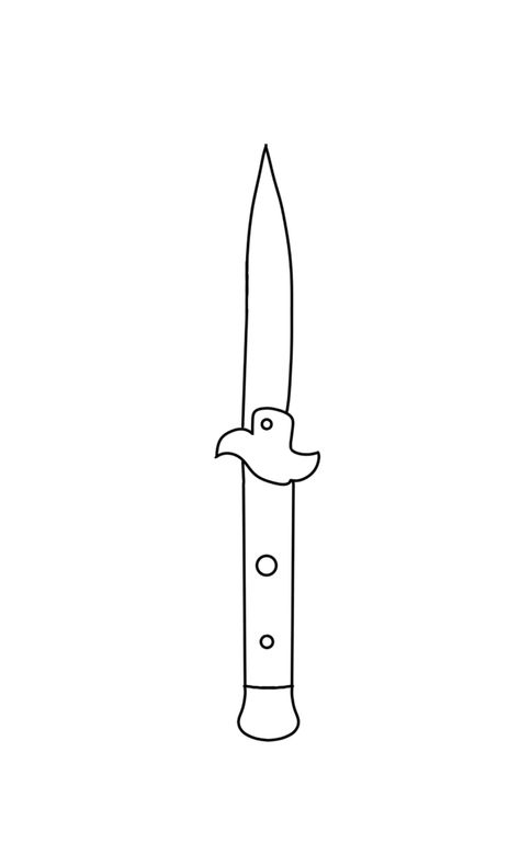 Knife Tattoo Simple, Switchblade Drawing, Ink And Quill, Ignorant Tattoo, Tattoos Masculinas, One Pager, Tattoo Old School, Crazy Ideas, Tattoo Reference