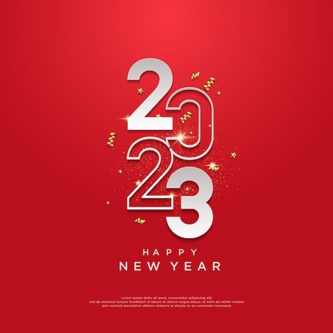 Vector happy new year 2023 on red backgr... | Premium Vector #Freepik #vector #new-years #happy-new-year-background #happy-new-year #2023 New Year Social Media Design, Happy New Year Social Media Post Design, Happy New Year 2023 Poster, 2023 Happy New Year Design, New Year Social Media, Happy New Year 2023 Photo Editing Background Hd, Happy New Year 2023background, Social Medi, Happy New Year 2023