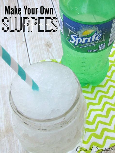 These DIY Slurpees are so fun! Great science experiment to do with the kids! Diy Slurpee, How To Make Slushies At Home, How To Make A Slushy At Home, Homemade Slurpee, Soda Slushies, Slurpee Recipe, Frozen Drink Recipes, Easy Cold, Diy Drinks