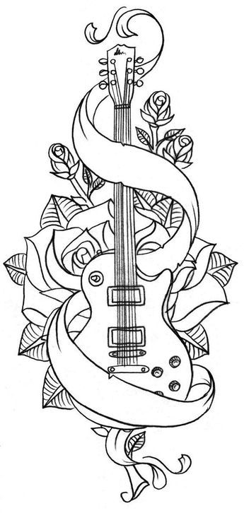 Music Coloring Sheets, Draw Tattoo, Tattoo Music, Tattoo Coloring Book, Tattoo Templates, Music Drawings, Skulls Drawing, Trendy Tattoo, Adult Coloring Designs