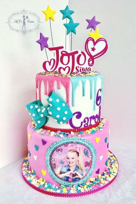 Jo Jo Siwa Cake - Jo Jo Siwa Party ideas Jojo Cake, Jojo Siwa Birthday Party Ideas, Jojo Siwa Cake, Jojo Siwa Birthday Cake, Jojo Siwa Birthday Party, Jojo Siwa Party, Jo Jo Siwa, Girly Party Ideas, 7th Birthday Cakes