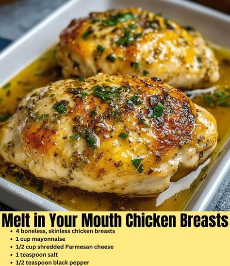 Melt in Your Mouth Chicken Breasts is an easy and quick healthy All Recipes keto dinner ideas recipes that you can cook if you like . In Tasty Recipes blog we Melt In Your Mouth Chicken, Mouth Chicken, Easy Chicken Breast, Chicken Breast Recipes Easy, Healthy Chicken Breast, Breast Recipe, Cook Chicken Breast, Chicken Dishes Recipes, Juicy Chicken