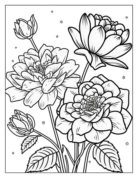 You can get this coloring page for free. All you have to do is click on the image and do not forget to follow us to receive all new updates #Coloringpage #adultcoloringpage #Kidscoloringpage Floral Coloring Pages Free Printable, Plant Coloring Pages, Flower Colouring Pages, Free Printable Adult Coloring Pages, Flower Colouring, Floral Coloring Pages, Free Adult Coloring Printables, Coloring Pages For Grown Ups, Adult Colouring Printables