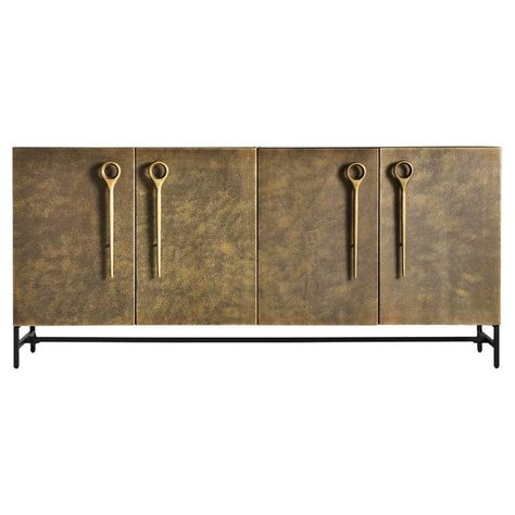 Fast Track, Contemporary Iron Sideboard With Antique Gold Finish Iron Sideboard, Dresser Bar, Floor Lamp Bedroom, Office Furniture Accessories, Wardrobe With Dressing Table, Sofa Storage, Tv Furniture, Richmond Interiors, Sideboard Furniture