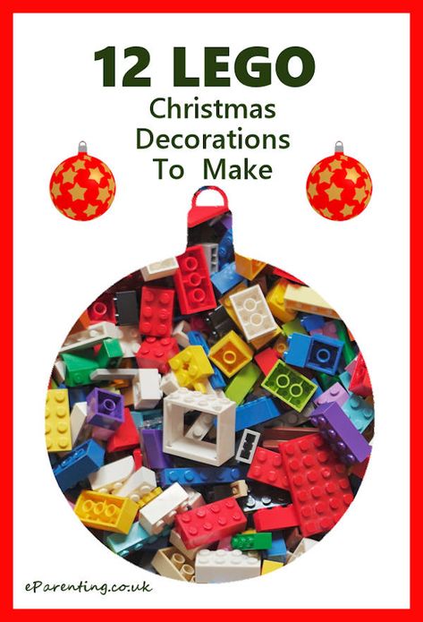 12 fun and easy DIY LEGO Christmas ornaments and decorations ideas to make that are simple for kids (or adults) to make. Diy Elegant Hairstyles, Lego Christmas Gifts, Lego Christmas Ideas, Lego Diy Projects, Lego Christmas Ornaments, Lego Ornaments, Lego Christmas Tree, Lego Crafts, Lego Advent Calendar