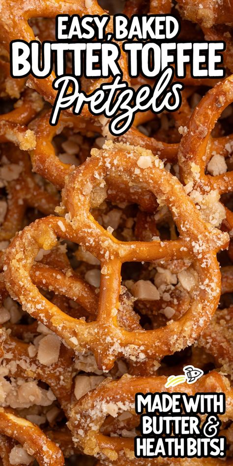 Butter Toffee Pretzels Easy Toffee Pretzel Bark, Salted Honey Butter Pretzels, Toffee Butter Pretzels, Peanut Butter Cup Pretzels, Candy Pretzels Recipe, Heath Bar Pretzels, Heath Toffee Pretzels, Recipes With Semi Sweet Chocolate Chips, Christmas Pretzel Toffee