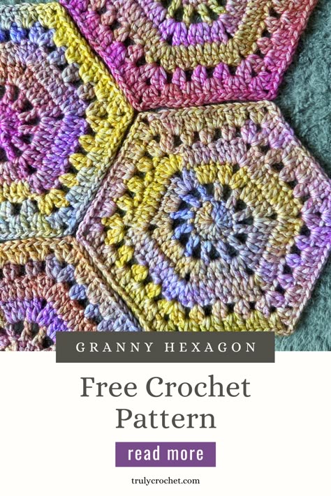 Discover the joy of crochet with our Spirit Granny Hexagon – Free Crochet Pattern,  this is an easy-to-follow crochet pattern that unlocks endless creative possibilities. This versatile granny hexagon pattern allows you to craft charming hexagonal motifs, perfect for blankets, accessories, or even home décor. Whether you’re a seasoned crocheter or just starting out, our free pattern provides detailed instructions to effortlessly create these classic granny hexagons. Octagon Crochet Pattern Granny Squares, Granny Octagon Crochet, Octagon Granny Square, Hexagon Square Crochet, Crochet Hexagon Pattern Free Diagram, Hexagon Motif Crochet Pattern, Free Crochet Hexagon Pattern, Hexagon Blanket Crochet Pattern, Half Hexagon Crochet Pattern