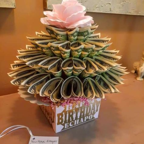 Latashia A Rubin Money Bouquets, Birthday Money Gifts, Birthday Tree, Money Gift Ideas, Money Flowers, Graduation Money, Money Bouquet, Creative Money Gifts, Birthday Money