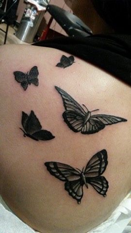 Solid Butterfly Tattoo, Solid Black Butterfly Tattoo, Black Butterflies Tattoo, Small Black Butterfly Tattoo, Black Butterfly Tattoo, Swallowtail Butterfly, Pretty When You Cry, Sleeve Ideas, Black Butterfly