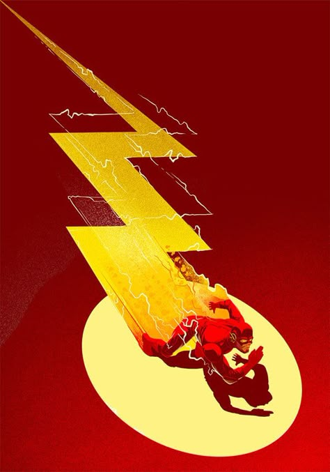 Illustration Inspiration #18 - Graphic Tide Blog #illustration #art #design Flash Comics, Univers Dc, Kid Flash, Fastest Man, Bd Comics, Barry Allen, Geek Art, Detective Comics, Flash Art