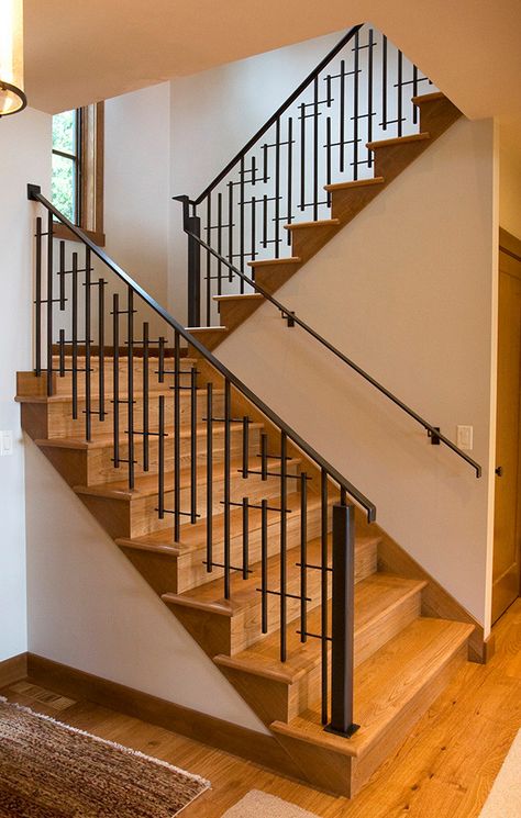 Guest House Delight Railing - Contemporary - Staircase - Other - by Benson Designs LLC | Houzz Exterior Stair Railing, Metal Stair Railing, Interior Stair Railing, Bedroom Design Styles, Metal Railing, Cable Railing Systems, Staircase Railing Design, Contemporary Staircase, Front Door Design Wood