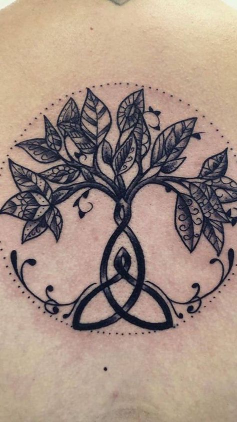 Top 28 Best Celtic Tattoos Ideas: For Both Men And Women - Tattooed Martha Tattoo Designs For Family, Celtic Tree Of Life Tattoo, Small Celtic Tattoos, Celtic Tree Tattoos, Celtic Tattoo For Women, Mutterschaft Tattoos, Pagan Tattoo, Celtic Tattoo Designs, Celtic Knot Tattoo