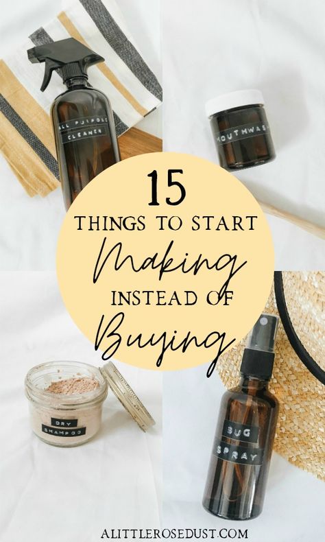 15 things to start making instead of buying Diy Kosmetik, Homemade Cleaning Products, Natural Cleaners, Diy Cleaners, Cleaning Recipes, Cleaners Homemade, Natural Diy, Diy Household, Essential Oil Recipes