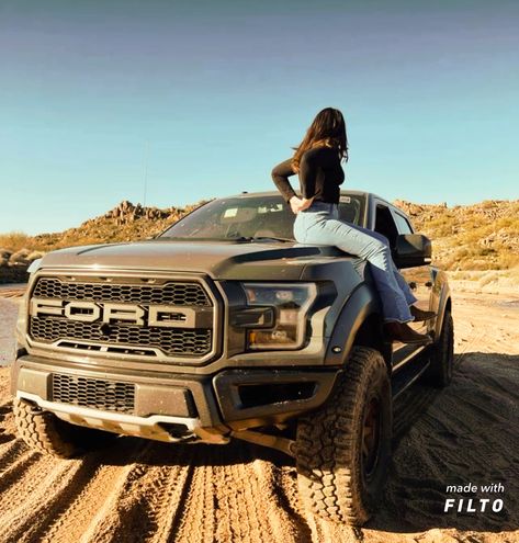 Female Truck Photoshoot, Truck Pictures With Girlfriend, Boyfriend Truck Pictures, Truck Inspo Pics, Photoshoot With Truck Photo Ideas, Truck Pics Photo Ideas, Posing With Truck, Truck Poses Photo Ideas, Truck Photoshoot Woman