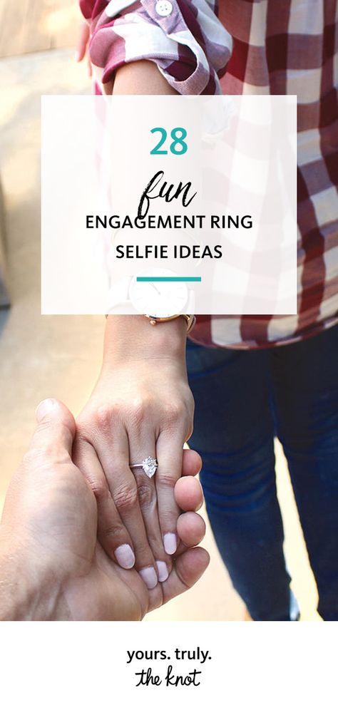 Post an engagement ring selfie to show off your new bling with this stunning snapshot inspo. Engagement Photos With Phone, Poses To Show Off Ring, Photos To Show Off Engagement Ring, Showing Off Engagement Ring Photo Ideas, Pictures Of Engagement Rings On Hands, Showing Off Engagement Ring Selfie, Photos Of Engagement Ring, Diy Engagement Announcements, Engaged Selfies Photo Ideas