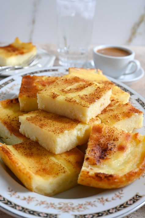 Milk Custard, Food Traditional, Greek Sweets, Greek Desserts, Custard Pie, Greek Food, Turkish Recipes, Classic Food, Greek Recipes