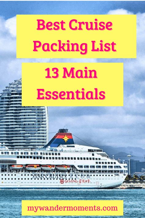 best cruise packing list Medications To Take On A Cruise, Must Pack For Cruise, Things To Take On A Cruise Packing Lists, Cruise Necessities Packing Lists, Cruise Ship Must Haves, Must Have For Cruise, Things You Need For A Cruise, Cruise Must Haves Packing Lists, What To Pack For A Cruise