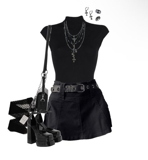 Simple Goth Outfit, Goth Outfits Casual, Edgy Outfits Grunge, Goth Summer Outfits, Fairy Vampire, Summer Goth Outfits, Whimsigoth Witch, Witchy Fall, Indie Emo