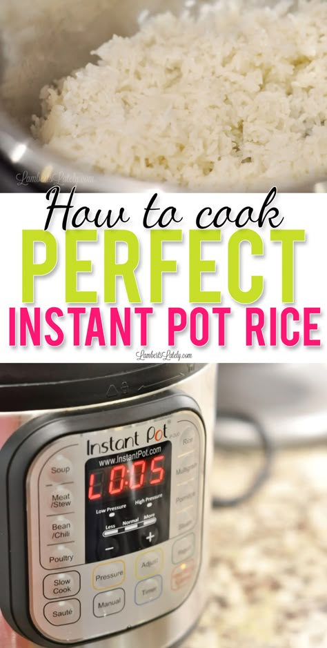 Pot Rice Recipe, Instant Pot Freezer Meals, Instant Pot Freezer, Pressure Cooker Rice, Damien Rice, Instant Pot Rice, Instant Pot Ideas, Perfect Rice, Instant Pot Air Fryer