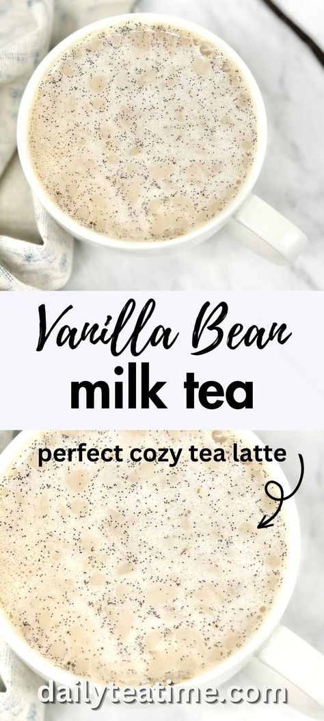 Warm Drinks Recipes, Milk Tea Recipe, Tea And Milk, Vanilla Tea, Milk Tea Recipes, Hot Drinks Recipes, Tea Latte Recipe, Tea Drink Recipes, Cozy Drinks