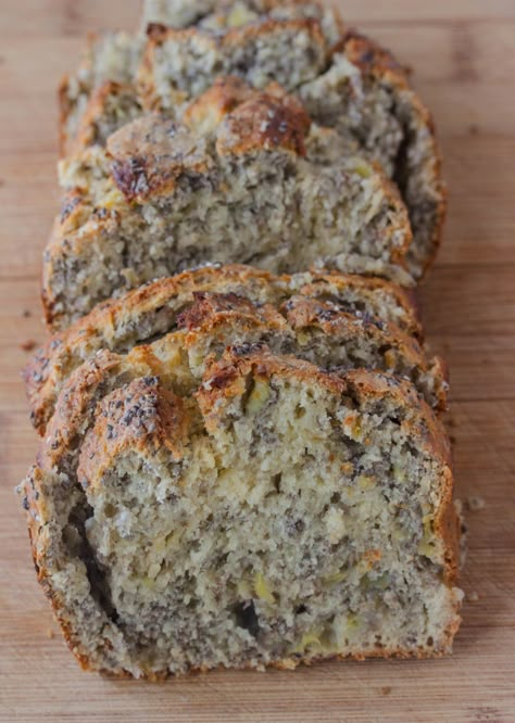 Nut Free Banana Bread, Chia Bread, Healthy Banana Bread Recipe, Chia Recipes, Chia Recipe, Chia Seed Recipes, Seed Recipes, Healthy Banana Bread, Healthy Banana